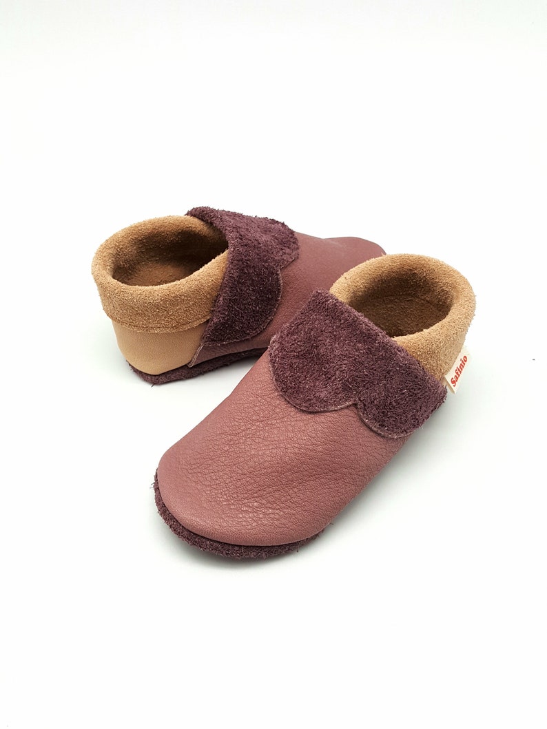 baby shoes, baby booties girl, baby slippers, leather baby shoes, leather slippers, colourful child footwear, vegetable tanned leather afbeelding 7