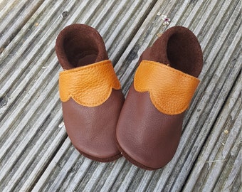 Krabbelschuhe Lederpuschen Babyschuhe