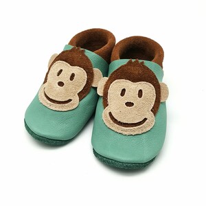 Crawling shoes leather punching baby shoes