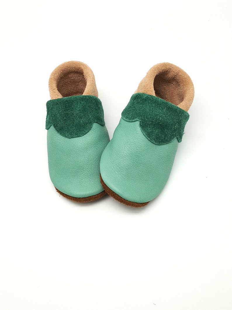 baby shoes, baby booties girl, baby slippers, leather baby shoes, leather slippers, colourful child footwear, vegetable tanned leather image 6