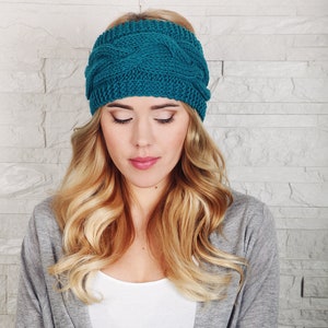 Knitted Headband, Womens Wool Turban, Chic Headband, Knitted head wrap, Winter ear warmer, Winter hair accessory, Fashion Hat, Gift for Her