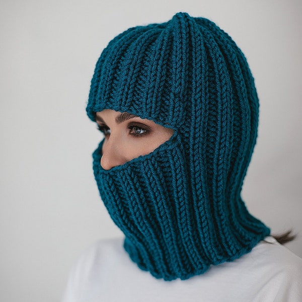 Women Winter Hood, Hooded Balaclava, Balaclava, Ski Mask, Knitted Balaclava, Hooded Hat, Winter Hat, Knitted Hood, Balaclava Hat, Gift