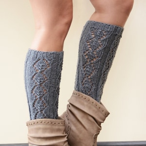 Hand Knitted Crocheted Leg Warmers, Winter Legwarmers, boot cuffs,boot socks, Knit Accessory, Winter Accessories