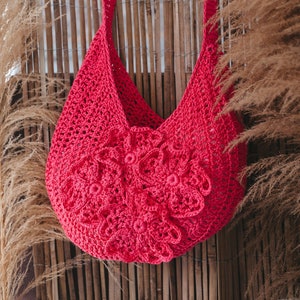 Gehäkelte Tasche, Gehäkelte Tasche, Strandtasche, Markttasche, Gehäkelte Handtasche, Einkaufstasche, Einkaufstasche Frauen, Gestrickte Tasche, handgemachte Tasche
