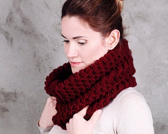 Chunky Cowl Scarf, Shawl Hood, Hood scarf, Crochet hood scarf, Snood scarf, Knit hood, Hooded scarf, Crochet cowl, Knit cowl, Gift for Her