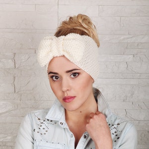 Knitted Headband, Womens Wool Turban, Chic Headband, Knitted head wrap, Winter ear warmer, Winter hair accessory, Fashion Hat, Gift for Her