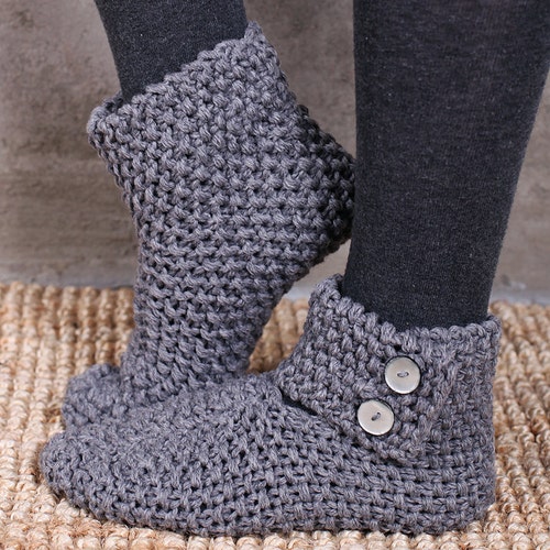 Knitted Socks Knitted Slipper Boots Indoor Knitted Slippers - Etsy