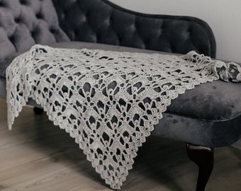 Chal de ganchillo, chal triángulo hecho a mano, accesorio de las mujeres, envoltura, bufanda, bufanda de punto, envoltura de punto, chal de invierno, bufanda de invierno, regalo para ella