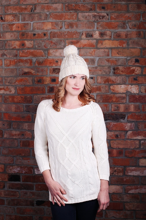 Oversized Beanie Hat, Chunky Knit Hat, Winter Hat, Wool Hat, Hand