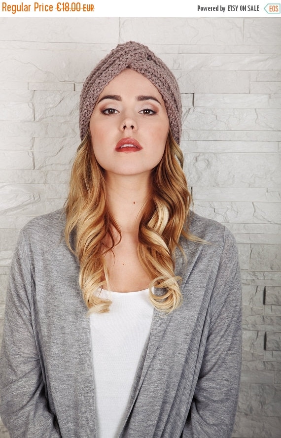 Knitted Headband, Womens Wool Turban, Chic Headband, Knitted  display picture 2