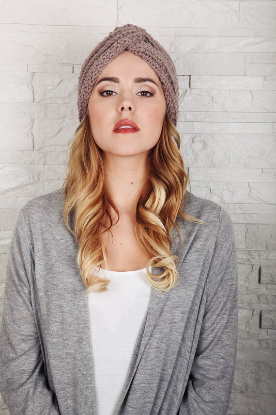 Knitted Headband, Womens Wool Turban, Chic Headband, Knitted  display picture 1