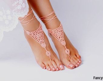 Crochet Barefoot Sandals, Foot jewelry, Bridesmaid gift, Barefoot sandles, Beach Shoes, Anklet, Wedding shoes, Beach Wedding, Summer shoes