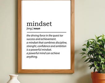 Mindset Definition Digital Wall Art
