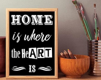 Home is where the HeArt is Digital Download Wall Art