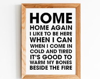 Home Song Digital Download Wall Art