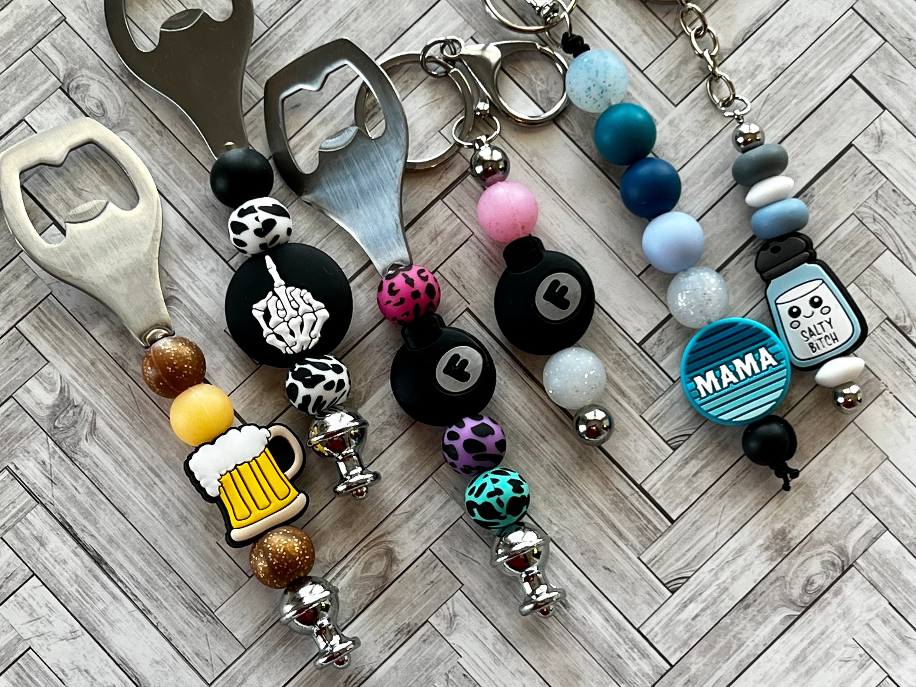 Beadable Bar Keychains,beadable Metal Keychains,keychain DIY Supplies 