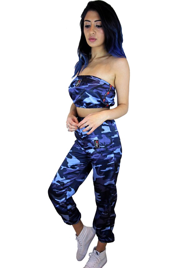 blue camo tracksuit