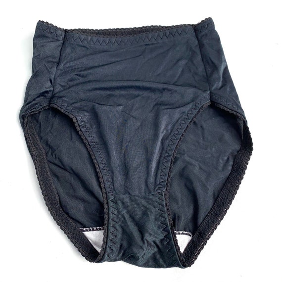 Lace Trim High-Cut Briefs in Black from Joe Fresh