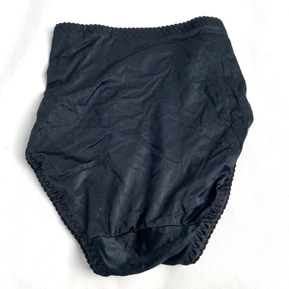 Vintage panties Cupid black nylon high waisted briefs… Gem