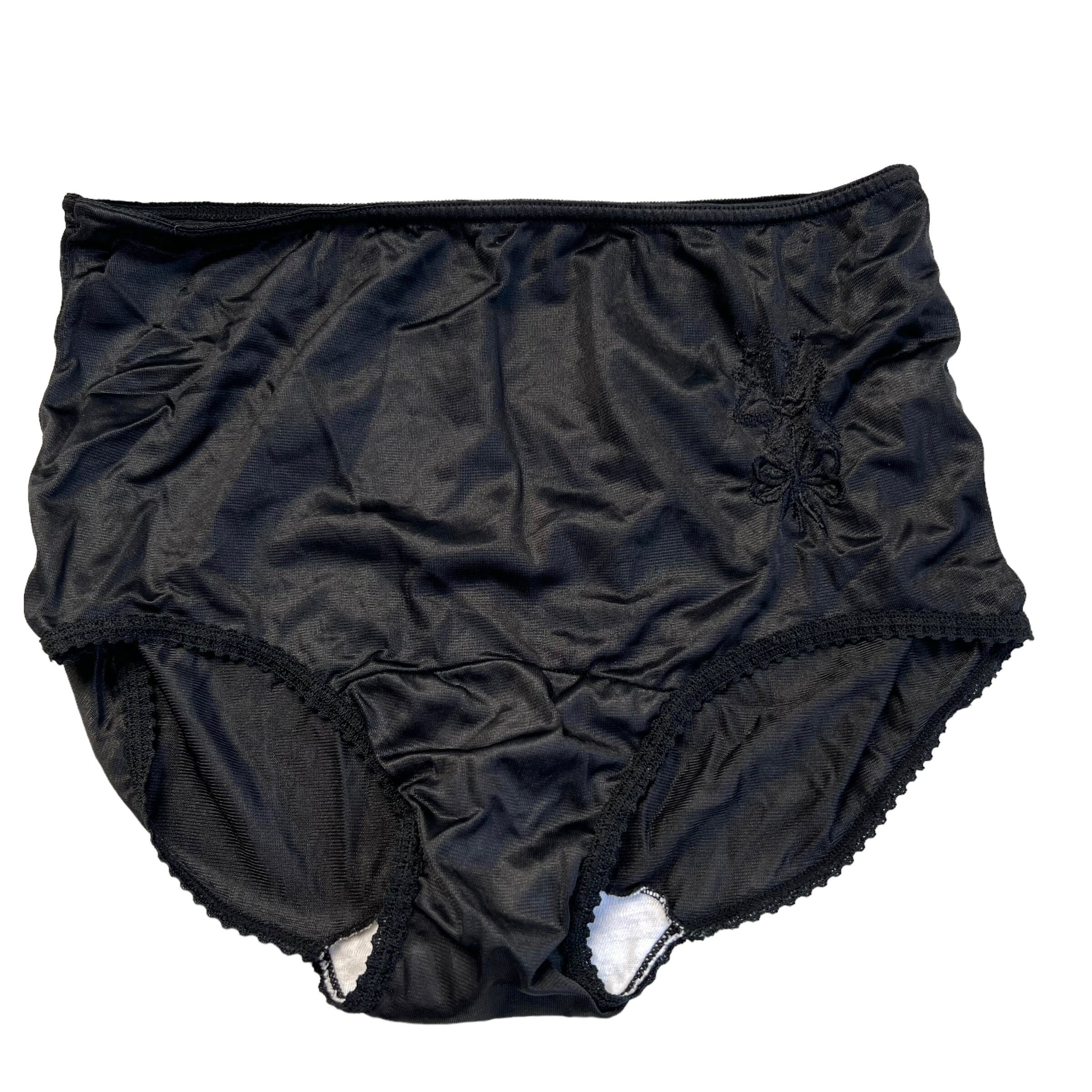 Vintage JOCKEY For Her Panties Black Nylon Spandex Made in U.S.A