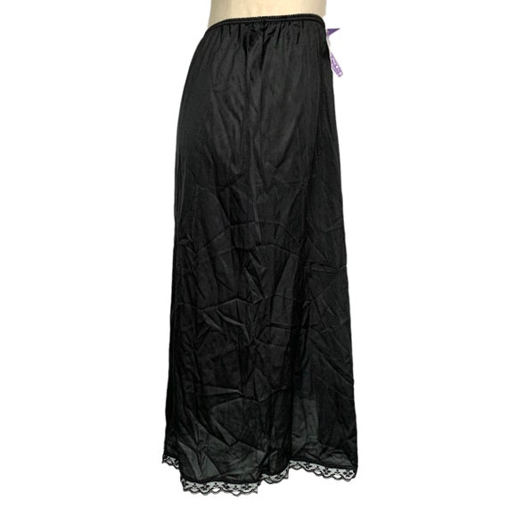 Warners skirt slip antron nylon solid black lace … - image 4