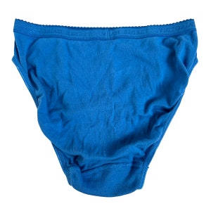 90s Victorias Secret Panties Briefs Medium Blue Cotton Wide Elastic ...