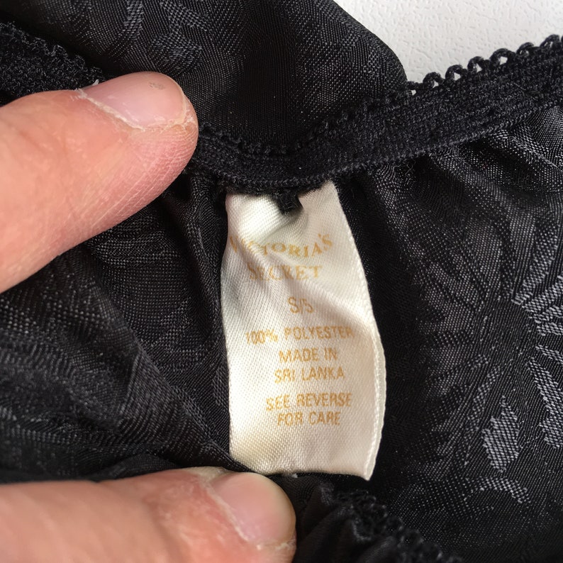 Victorias Secret High Cut Panties Black Floral Ruffled Ruffle Etsy