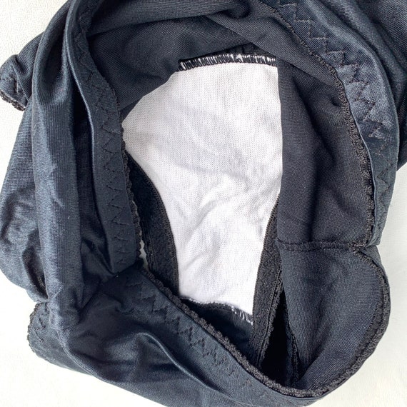 Vintage panties Cupid black nylon high waisted briefs… Gem