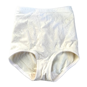 Vintage girdle panties high waist briefs white floral flower shaping shapewear Flexees Medium panty underwear brief undergarments retro