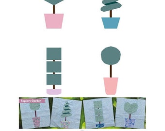 Topiary Garden - FPP pattern. Part of the English Country Garden quilt