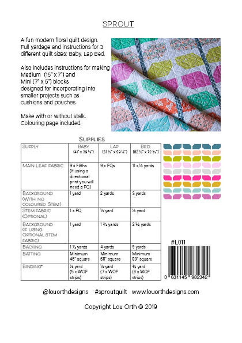 Sprout PDF Quilt Pattern - Etsy