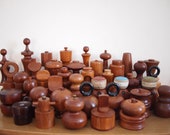 Lot Collection 40 Vintage DANISH Teak PEPPER MILL Dansk Jens Quistgaard Jhq Peugeot Grinder Peppermill Salt Shaker Nissen Mid-Century Modern