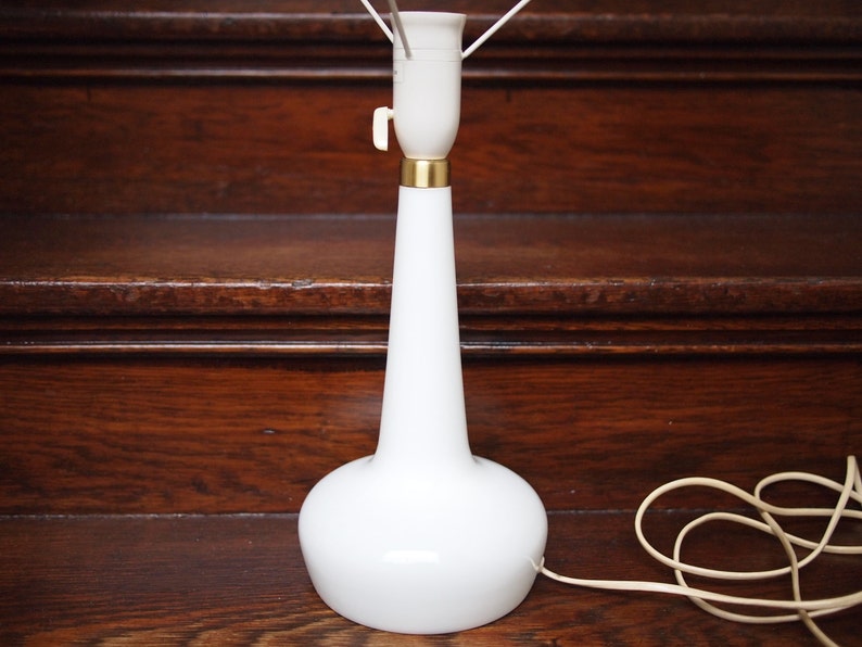 Rare Vintage LE KLINT Blown Glass TABLE Large Vintage Blown Glass Table Lamp
