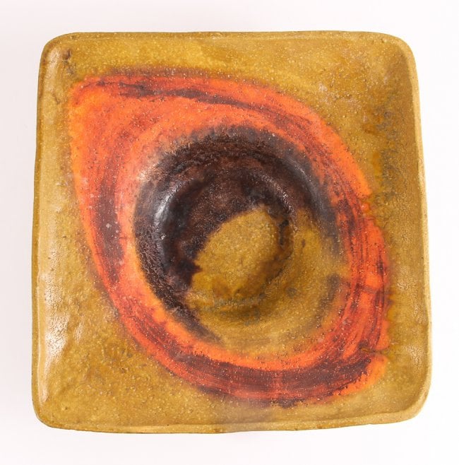 Rare Vintage Marcello Fantoni Ceramic Lava Glaze Bowl