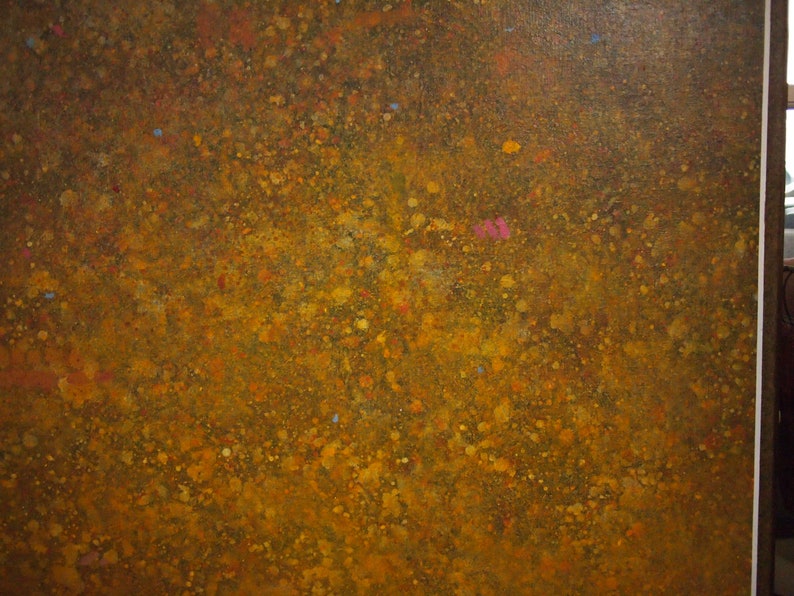 Original ELWOOD HOWELL 1974 Abstract PAINTING 5'x5' Huge Large Big Canvas, Landscape, Earthtones, Mid-Century Modern rothko eames era image 6