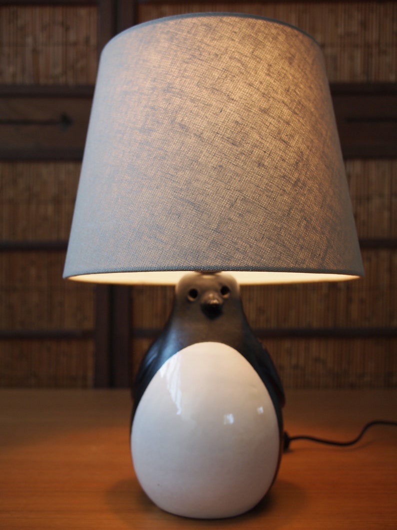 Rare Vintage BITOSSI PENGUIN Table LAMP 8 Body Black & Etsy
