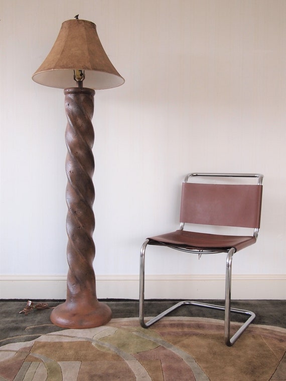 Vintage spiral 2024 floor lamp