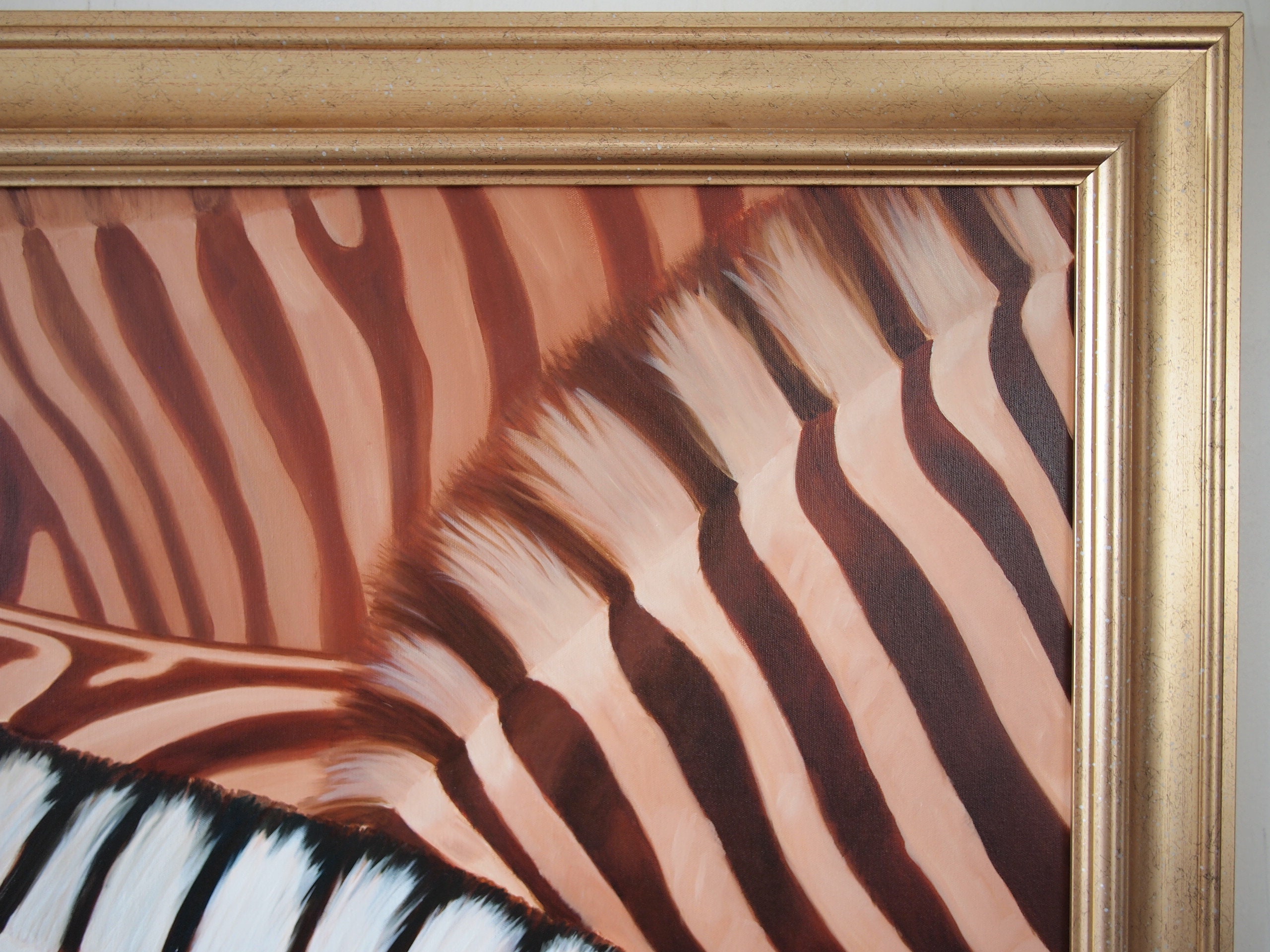 Original Maggie DUVALL ZEBRA PAINTING 44x56