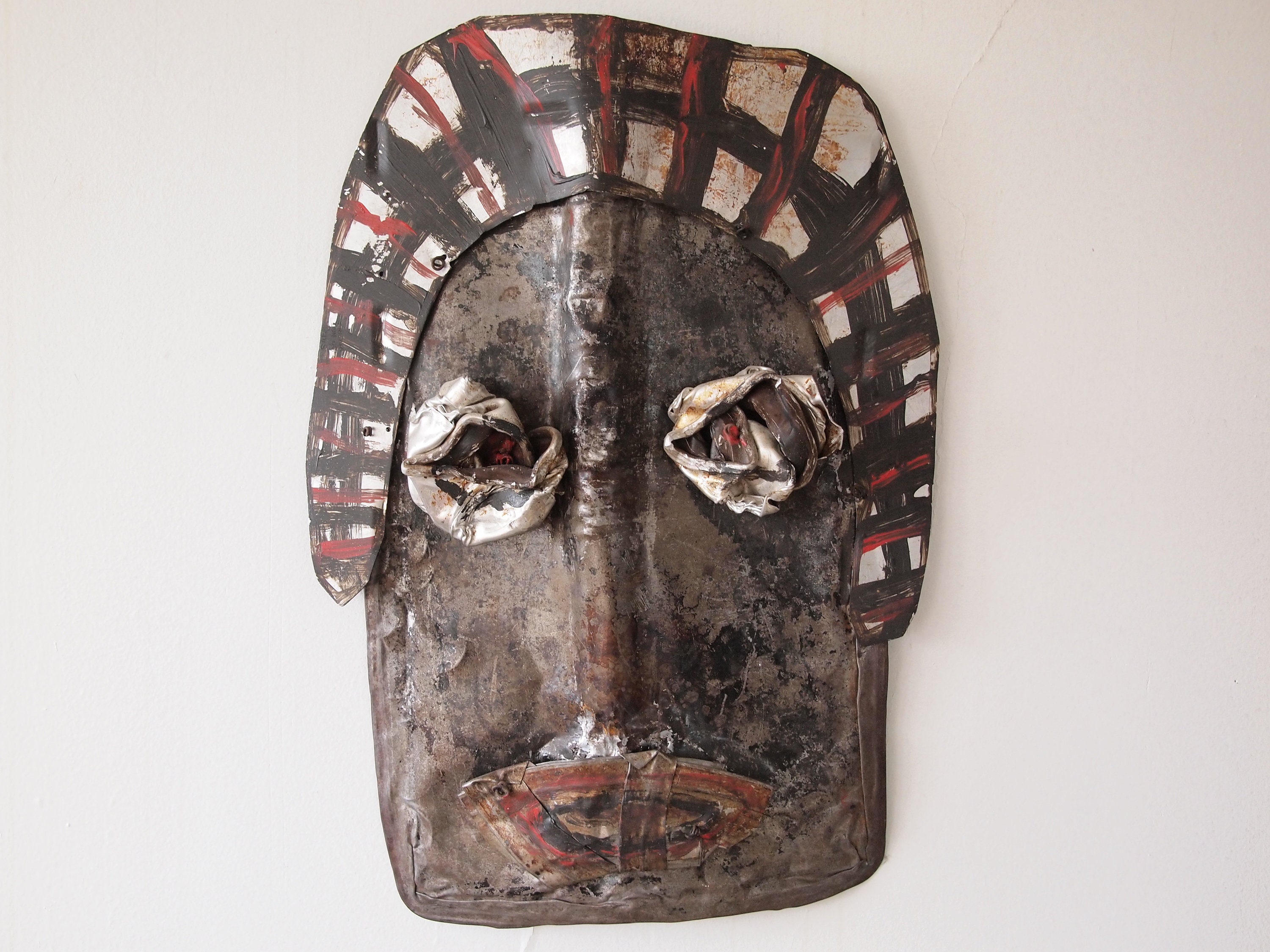 Original JERRY COKER Wall MASK Sculpture, 19