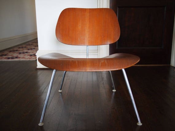Rare Vintage Herman Miller Eames Lcm Lounge Chair Metal Teak Etsy