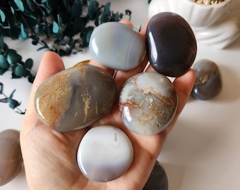 Orca Agate Palm Stones, You Pick Crystal Palm Stone