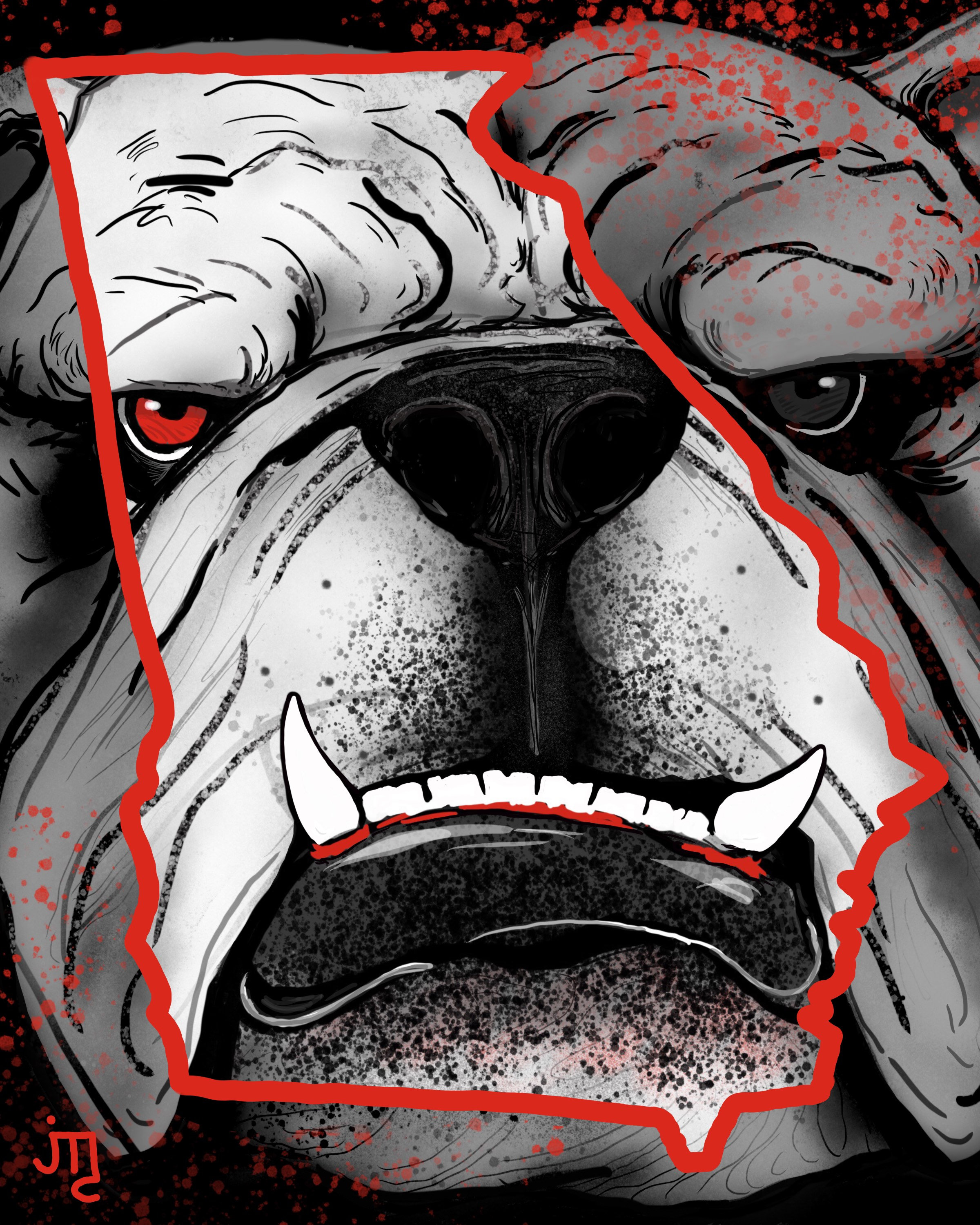 Georgia Bulldogs Football Illustration : r/georgiabulldogs