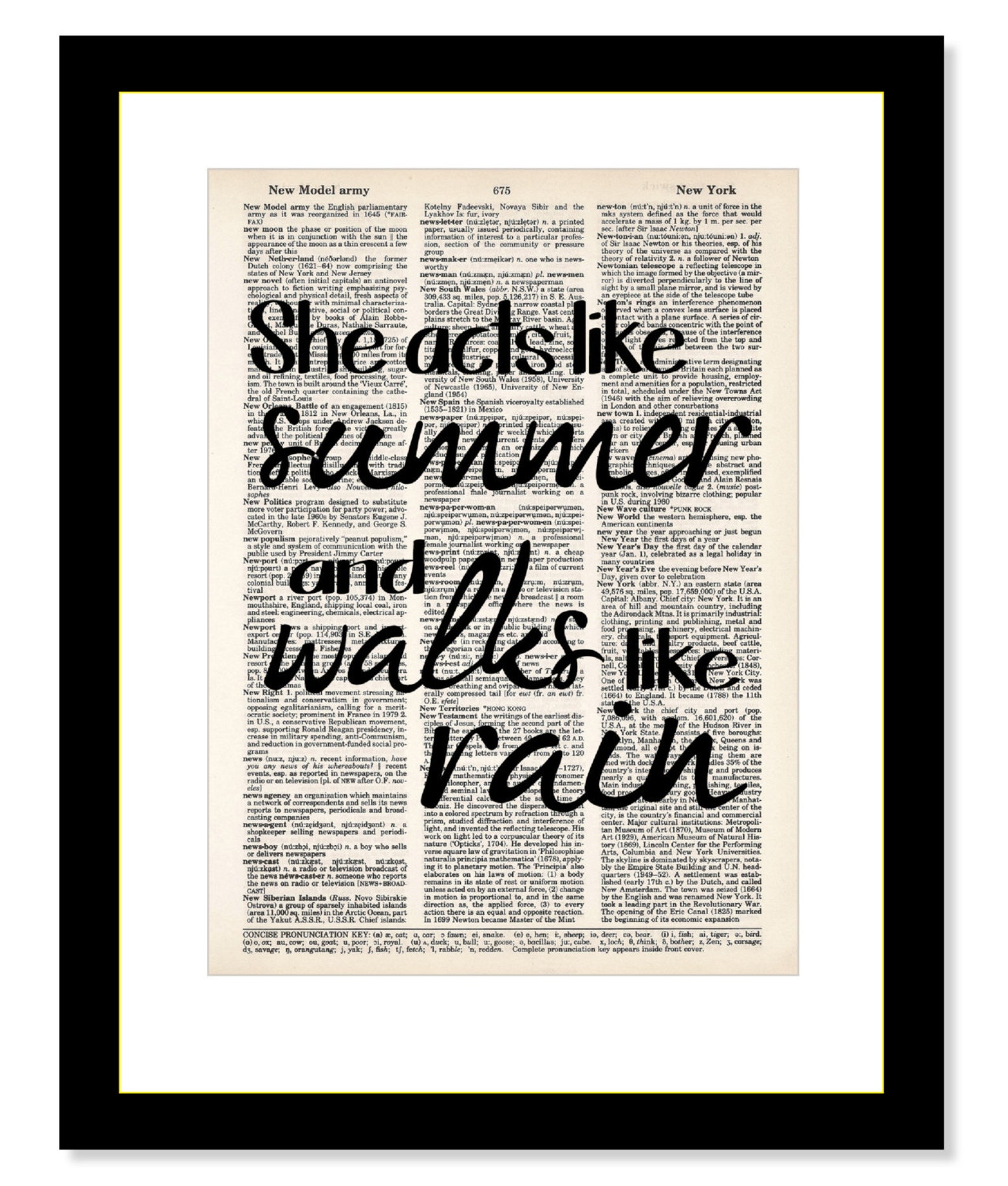 She Acts Like Summer And Walks Like Rain Lyrics