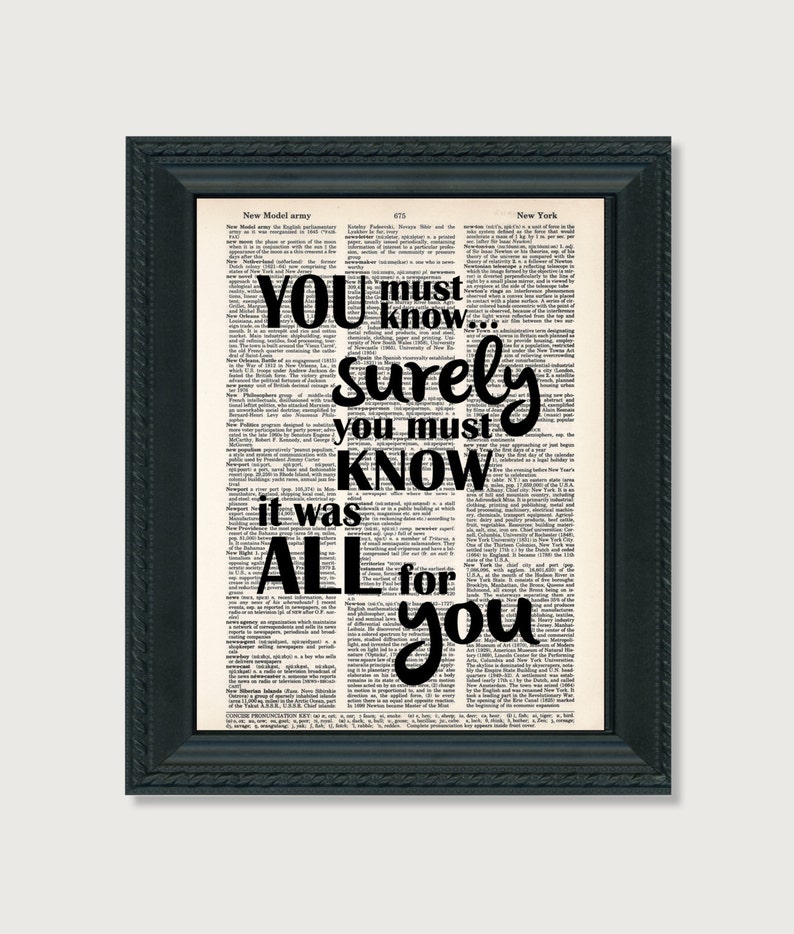 You Must Know Surely You Must Know It Was All for You Pride - Etsy