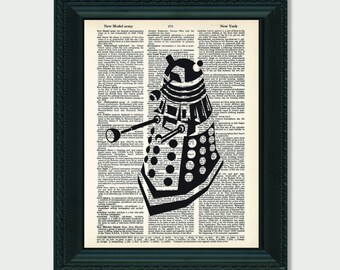 Dalek Doctor Who Dictionary Print Dictionary Art Print Buy 3 Get 1 Free