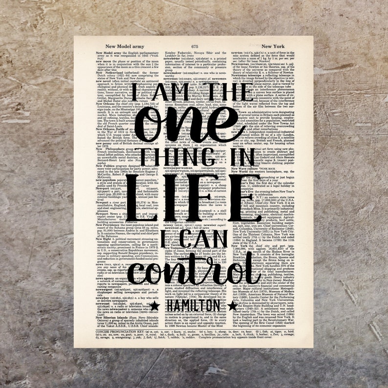 I Am the One Thing in Life I Can Control