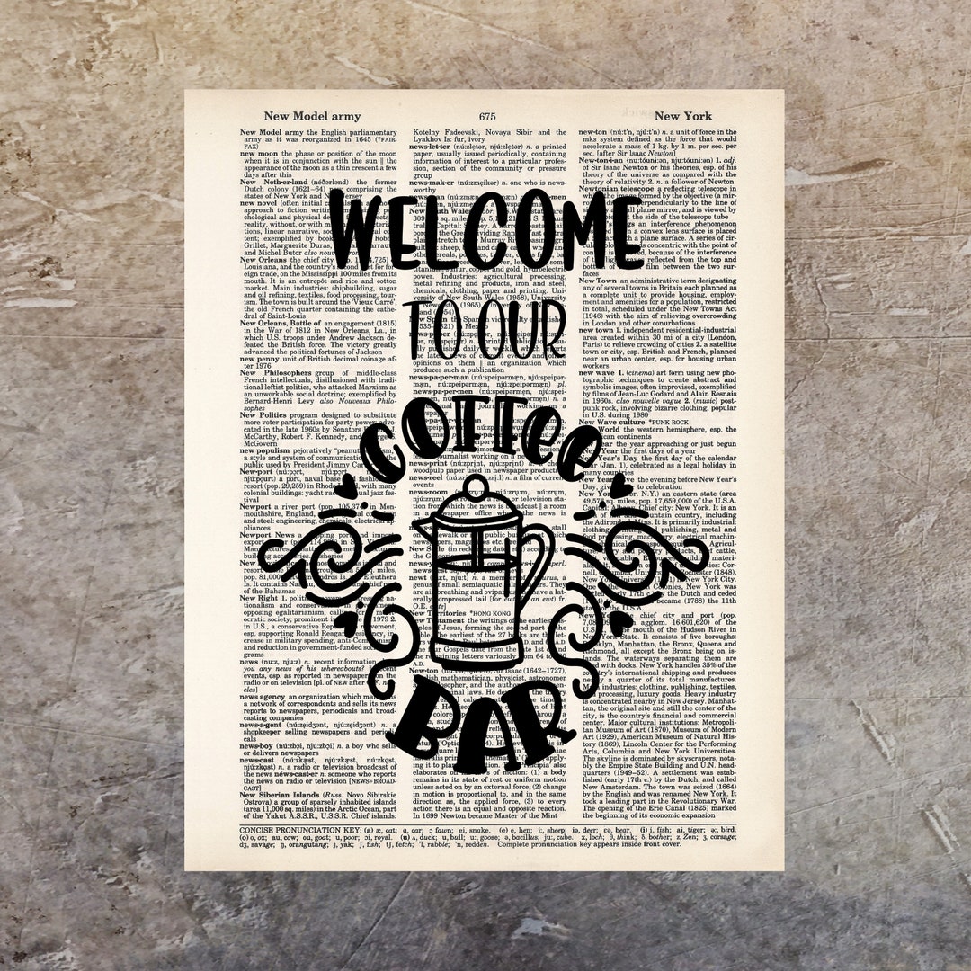 to Our Coffee Bar Gift for Coffee Drinker Gift for Etsy