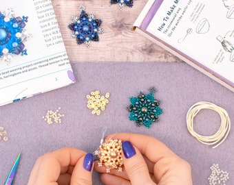 DIY Beading Kit for Mandala Star Pendant, Jewellery Making Kit, Handcrafted Beads Set, UK