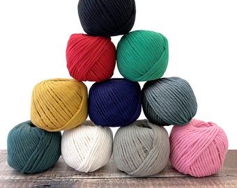 Cordón de algodón para macramé de 4 mm, fabricado en el Reino Unido, textura suave, 50 m