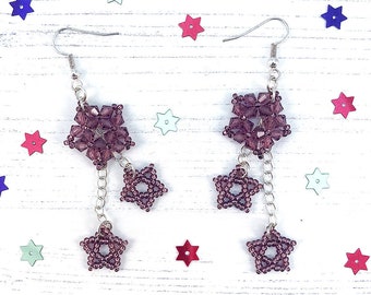 Party Star Earring Kit - Purple, Gold or Silver!
